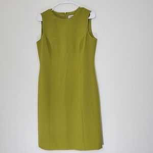 Kasper Pea Green Sheath Dress, Size 6